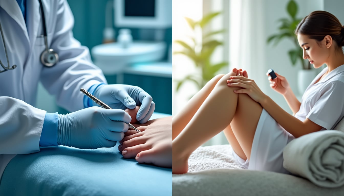 découvrez la différence entre pédicure médicale et soin esthétique, pour des pieds en parfaite santé alliant expertise médicale et beauté.